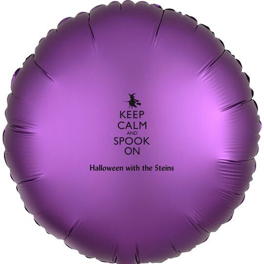 Keep Calm and Spook On Mylar Balloons